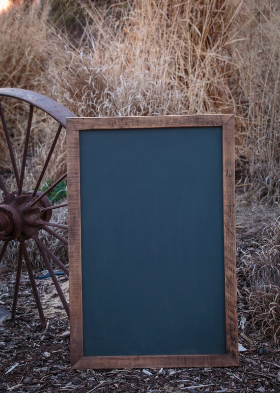 Large Rustic Framed Chalkboard Reclaimed Wood From 100 Year