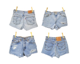 Vintage Levi's Shorts Cutoffs Grunge / CUSTOM MADE made fringe summer shorts hipster Daisy Dukes / festival boho indie by Indie Cloth Co