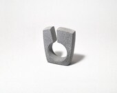 Anel de concreto - jóias contemporâneas concreto moderno mínimo