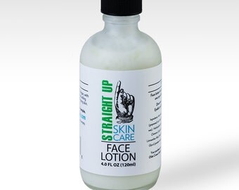 Straight Up Skin Care Face Lotion -- DMAE, MSM, Unscented Best Face Lotion
