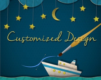 Custom invitation A la carte! 5x7 or 4x6 custom design with the party theme you need!