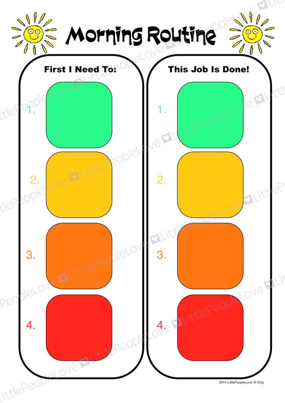 Morning Routine Chart