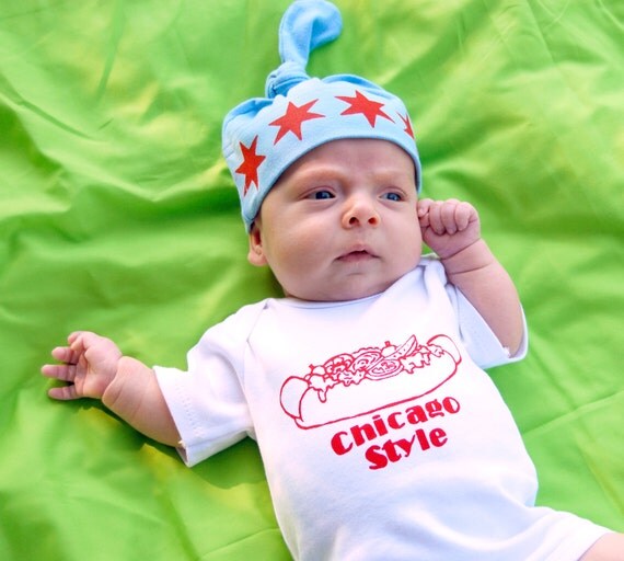 Chicago Hot Dog Onesie Chicago Hot Dog Onesie
