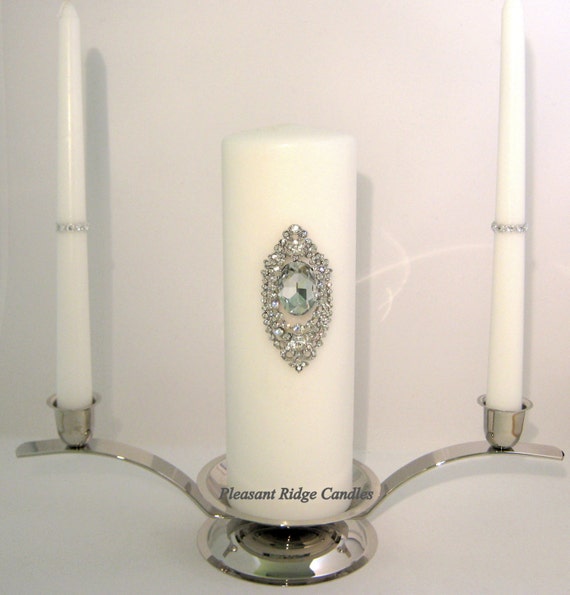Rhinestone Unity Candle Brooch Unity by PleasantRidgeCandles