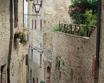 Italian Photography, Rustic Wall Decor, Italian Steps Print, Stone Wall Photography Travel, Italian Art, Tuscany Italy Art, Italy Print