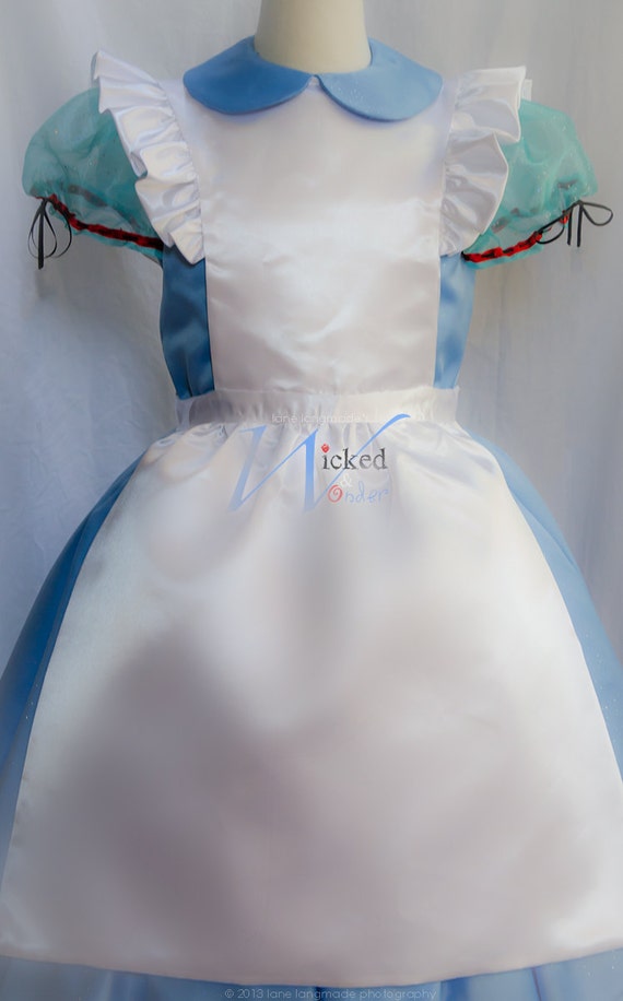 Alice in Wonderland Apron Pinafore Halloween Costume in plain