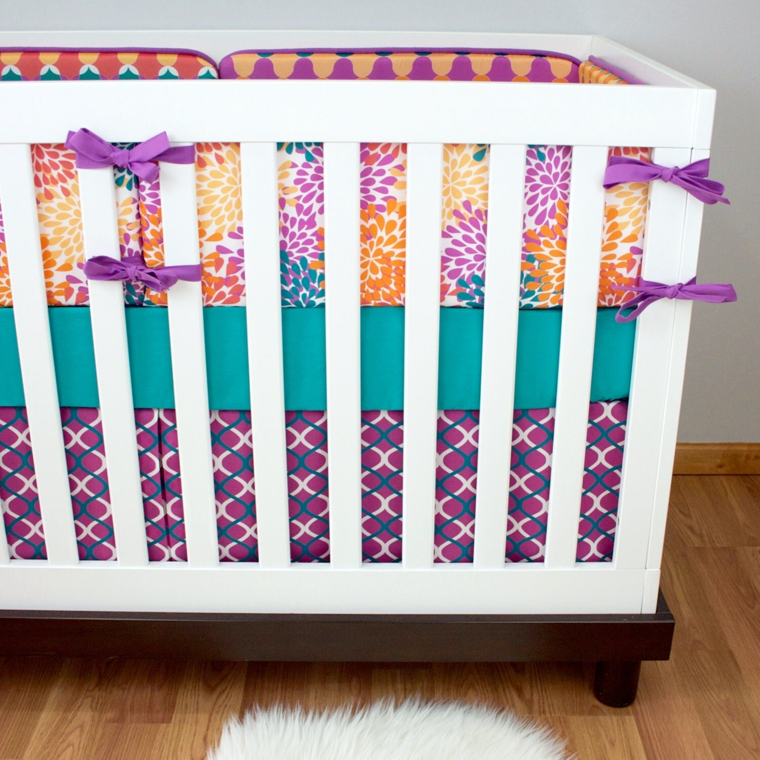 Moroccan Blooms Crib Bedding Nursery Purple Like This Item