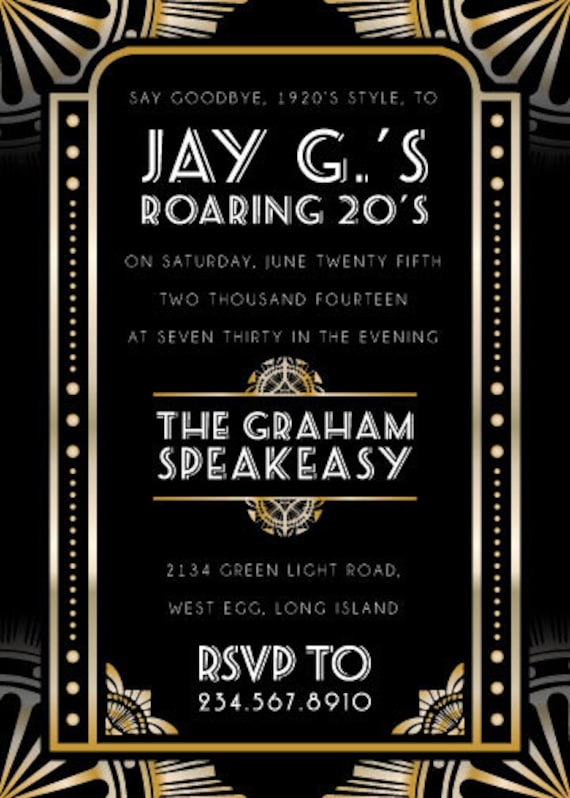 1920S Style Party Invitations 1