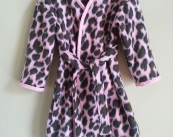 pink leopard print robe