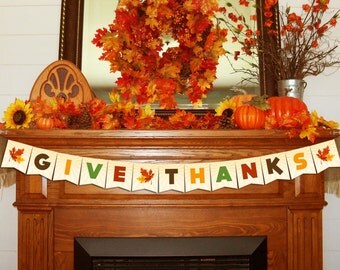 Fall Festival Give Thanks Banner - Instant Download