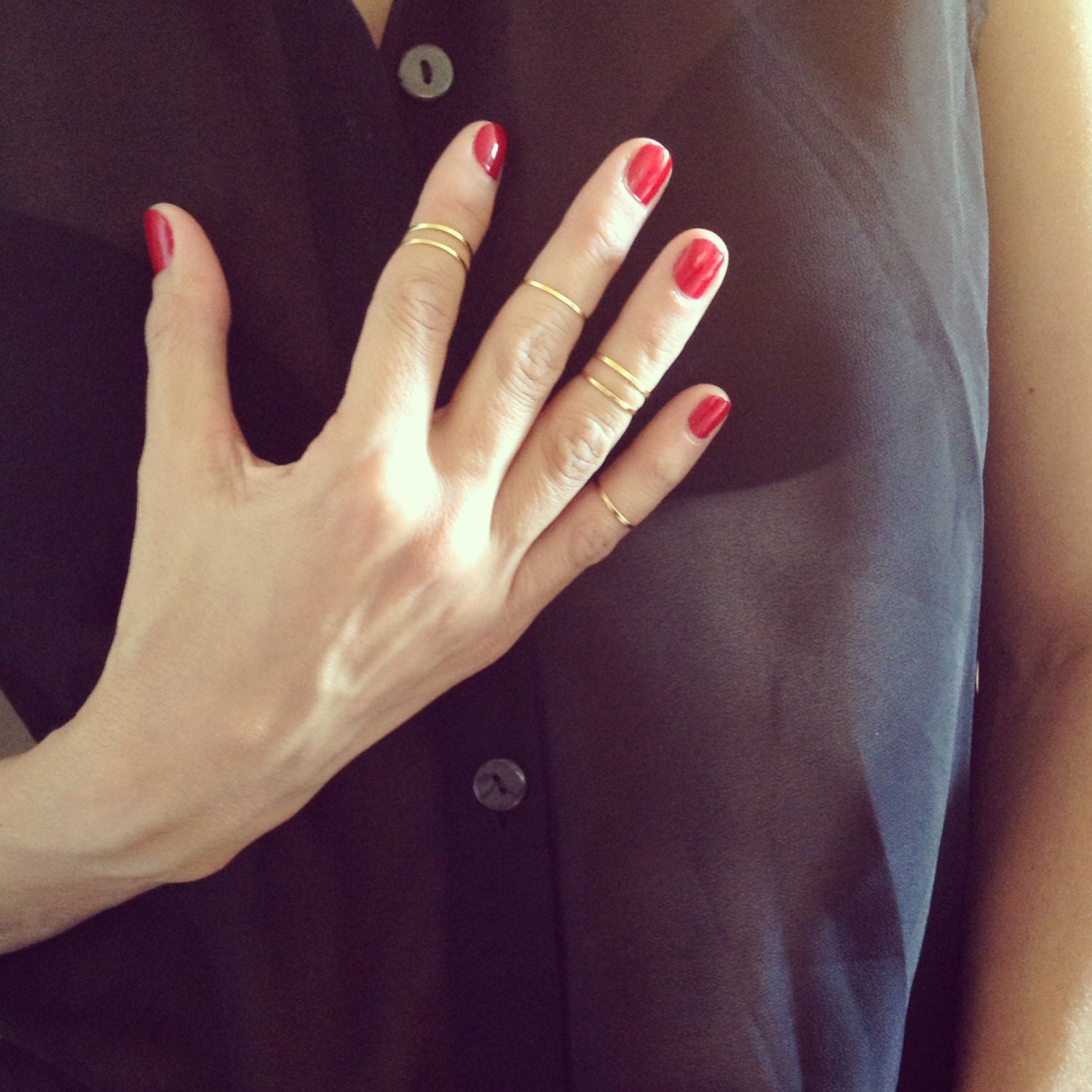 Knuckle Ring set of 6 Knuckle Ring Statement by LuluMayJewelry