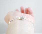 Disco ball bracelet - rhinestone bracelet - Sparkly bracelet - silver bracelet - dainty bracelet - jewelry for women - Rhodium plated