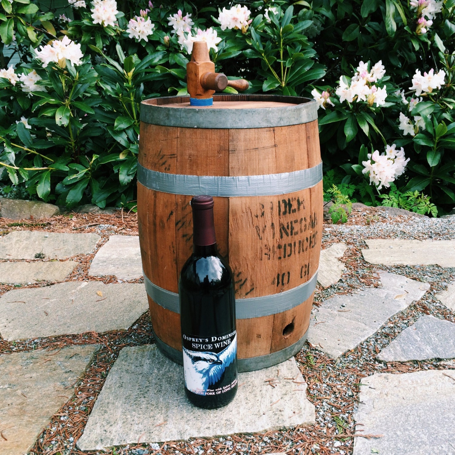 Vintage 5 Gallon Cider Vinegar Barrel with Redlich's Wood