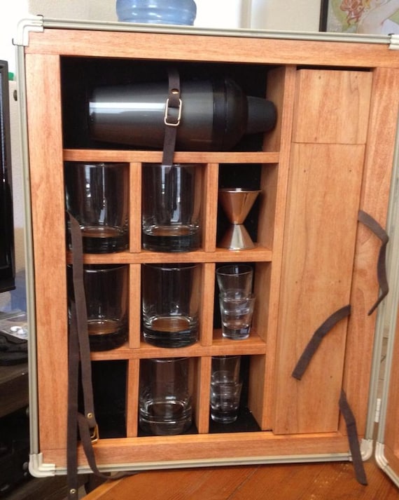 Items similar to Traveling Pub Custom Mobile Suitcase Bar on Etsy