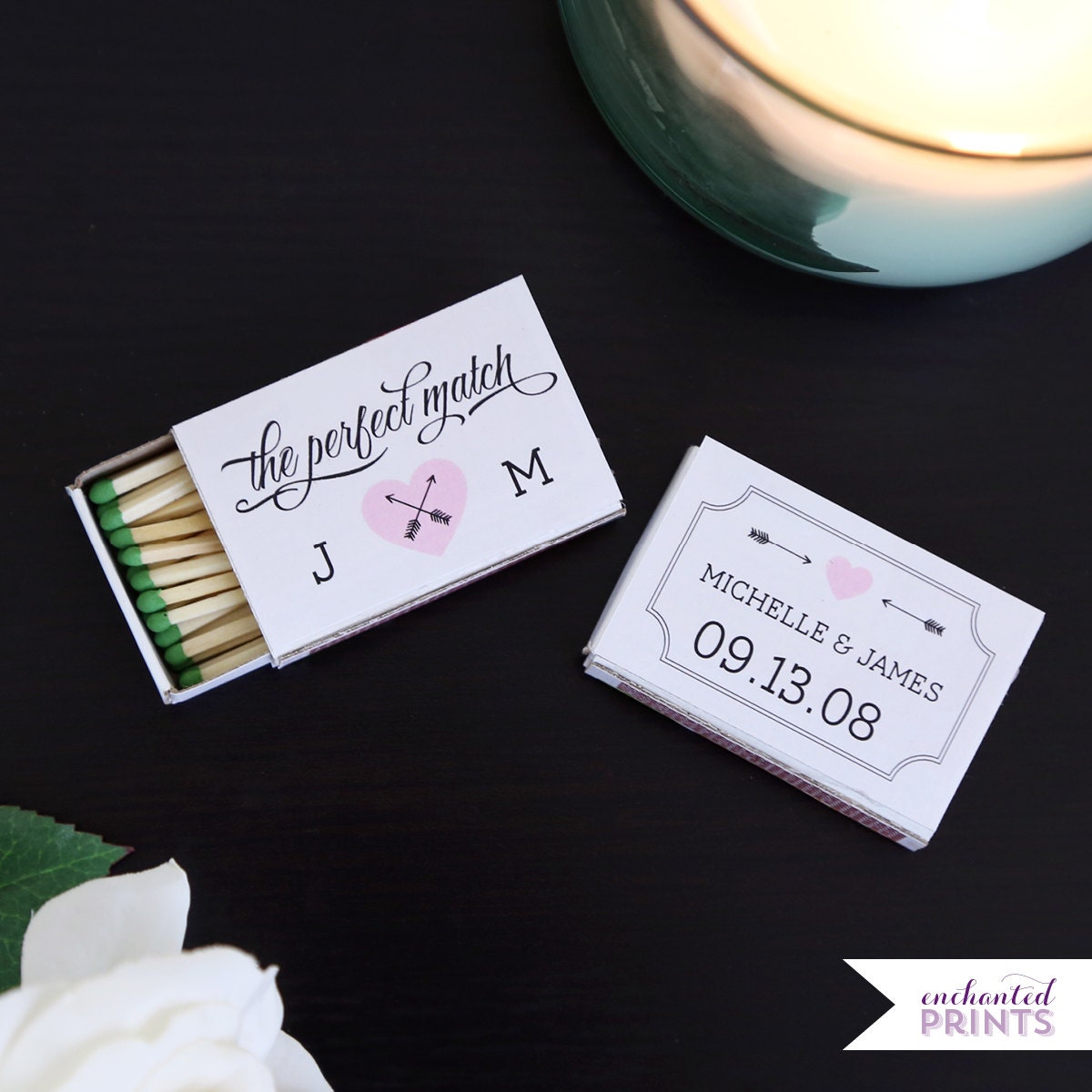 Wedding Personalized Matchbooks the perfect match personalized matchbox covers wedding favor