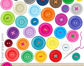 Button clipart - Digital Clip Art - Personal and commercial use