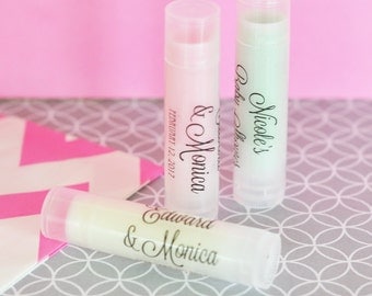 Personalized Lip Balm Wedding Lip Balm Favors Organic Lip Balm with Custom Lip Balm Labels Unique Wedding Favors - 20| pcs (EB3031CL)
