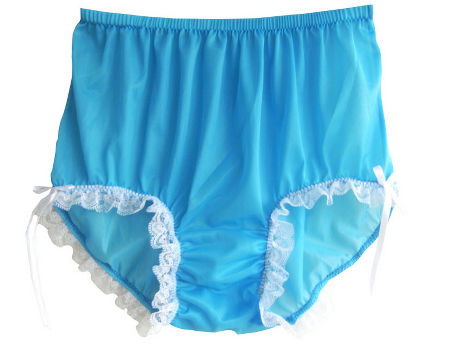 S3H14 BLUE Handmade Lingerie Fantasy Party underwear sheer