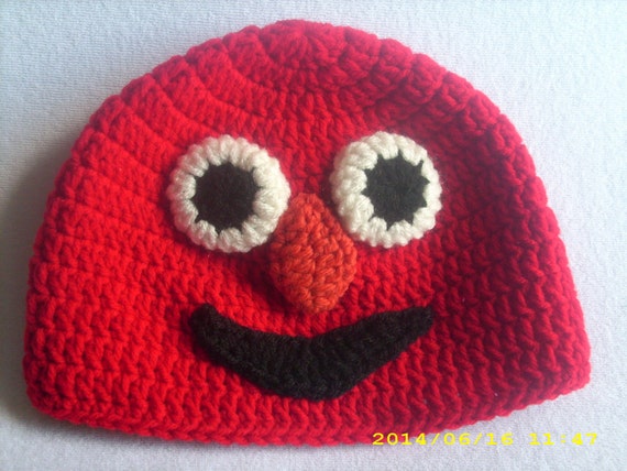 Crochet Elmo hat