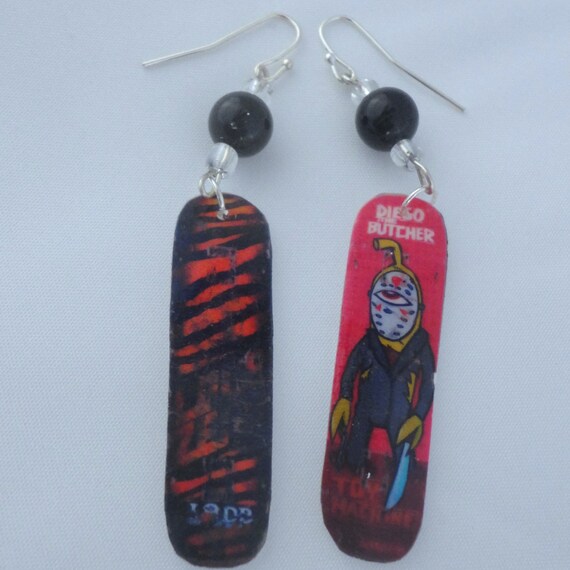 Earrings Used Skateboardl Skateboard earrings