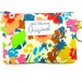 Quilted Coin Purse - Rich Red Blue Garnet Floral Wallet