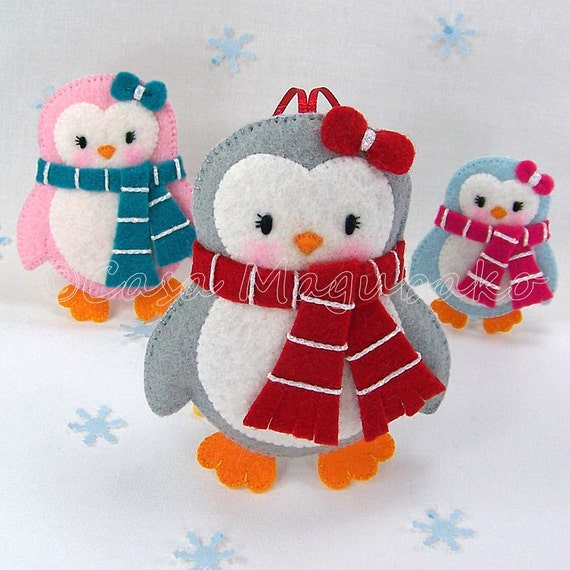 Felt Penguin Tutorial DIY Embellishment or by CasaMagubako