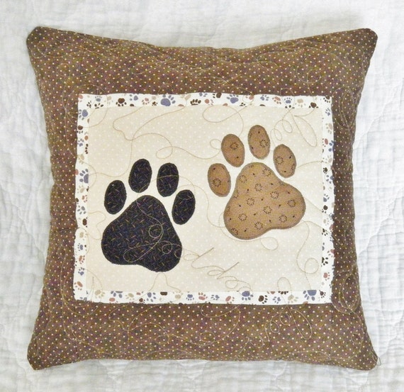 dog print throw pillows