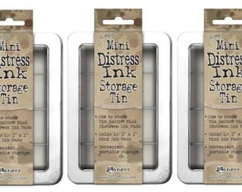 Ranger Tim Holtz Mini Distress Storage Tin set of 3