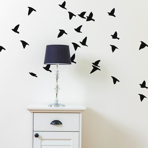 Bird Wall Decals Flock Of Birds Decals Birds Flying Wall
