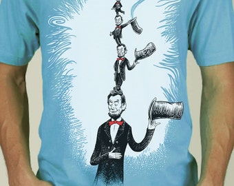 Dr Seuss Shirt Parody - Abe in the Hat - Men's Funny Tshirt - Abraham Lincoln Shirt - Abe Lincoln