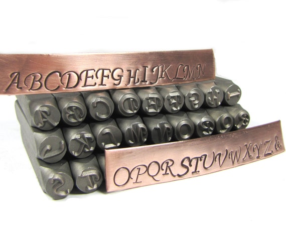 6MM capital letters Essex .25 inch Font Metal Alphabet stamps