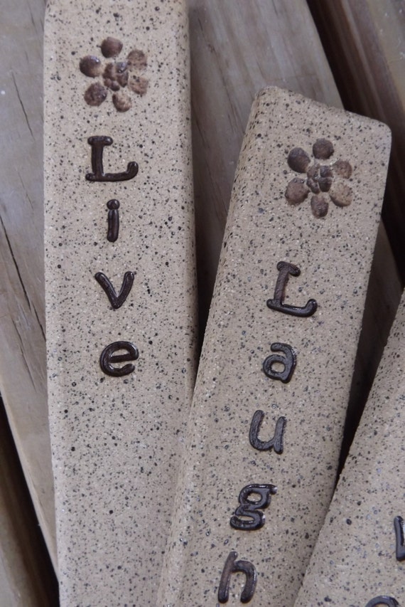 Inspirational Garden Markers Natural Stoneware