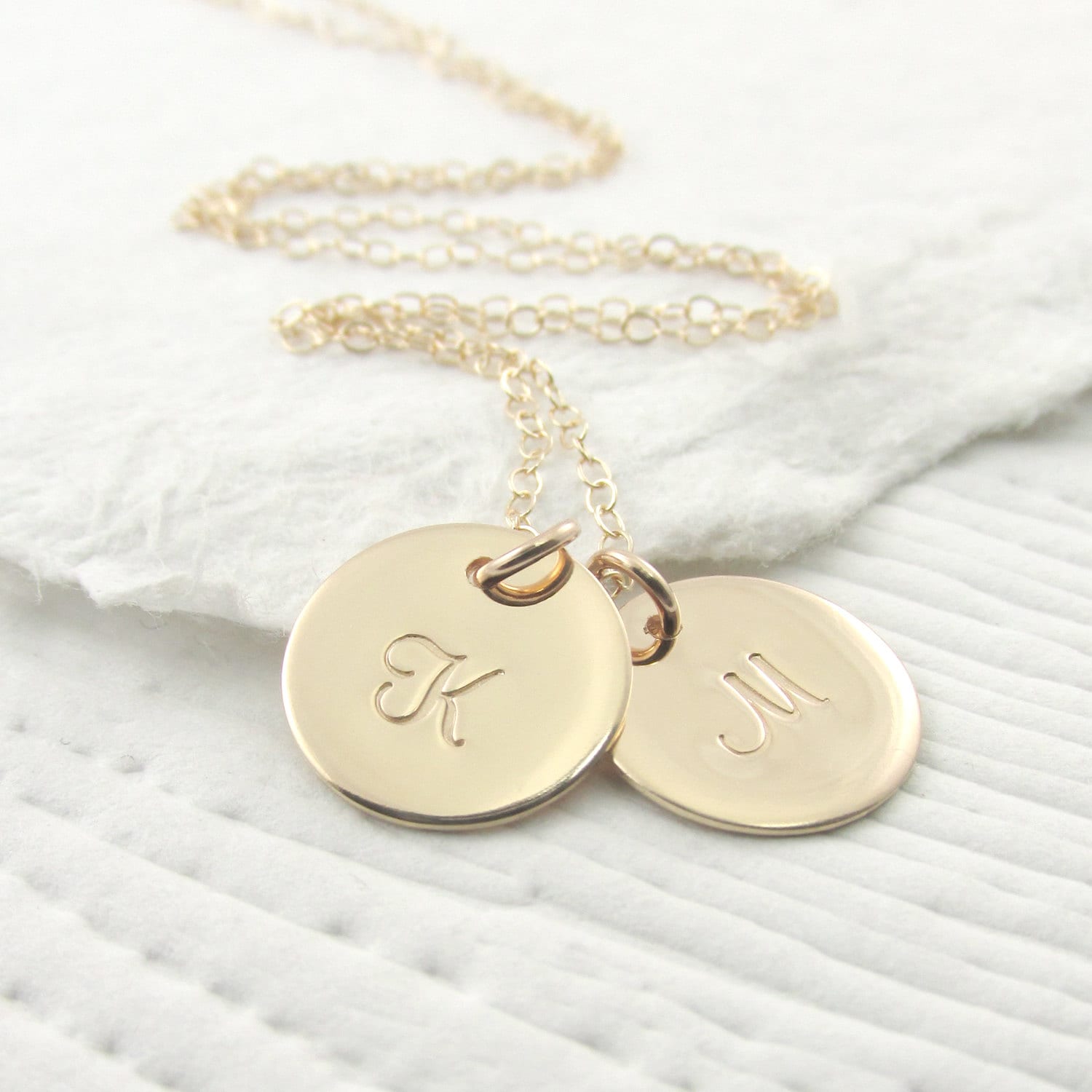14k Gold Initial Necklace Personalized Jewelry Personalized