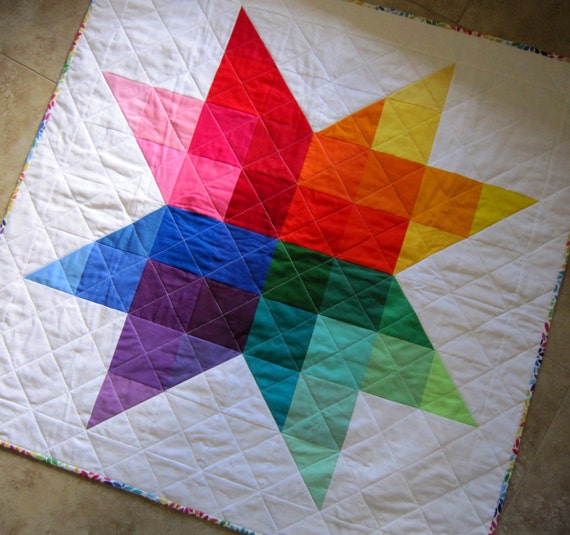 STAR PIXELS Quilt from Quilts by Elena Modern Bold Wall