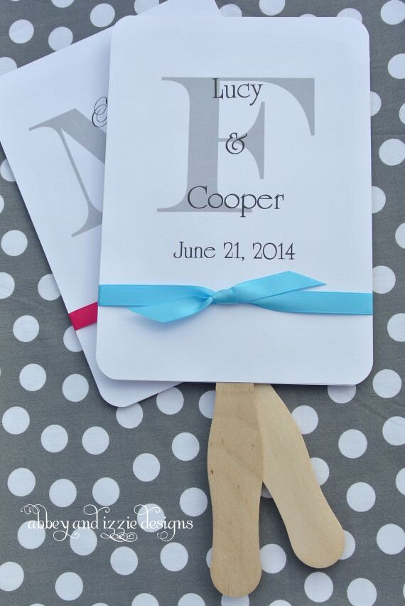 Wedding Favors - Wedding Fans - Hand Fans - Custom Wedding Fans - Personalized Hand Fans For Weddings | Monogrammed Wedding Favors Il_570xn