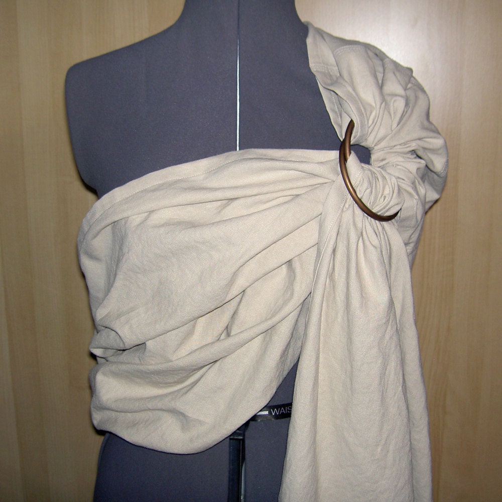 Custom Natural Linen Blend Ring Sling by amandasews on Etsy