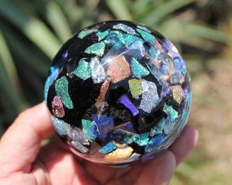 Dichroic Glass Paperweight - Free Shipping
