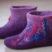 Felted wool slippers Size 37 US 7 - Ready to ship