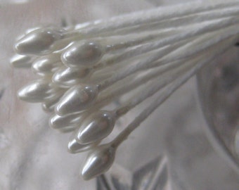 Millinery Flower Stamen Nacre Mother Of Pearl Germany 72 Stems Pearly Peps MM
