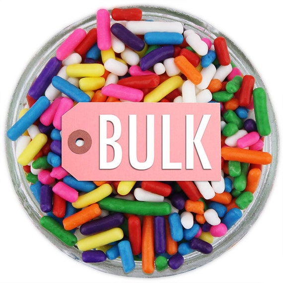 Rainbow Jimmies BULK 1lb bright rainbow by on Etsy