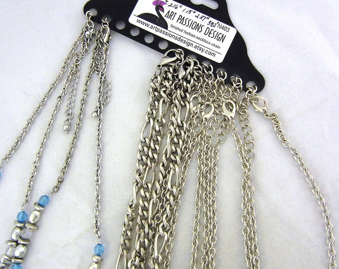 CHAINS- N403 8 Silver-tone Various Specialty Finished Fashion Necklace Chain