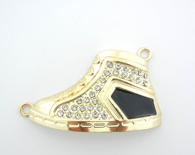Extra Large Double Link Gold-tone Sneaker Pendant