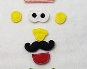 Christmas in July Sale Add on set for Potato head includes 9 pieces felt mat game educational game learning toy Eco-Friendly felt game Il_170x135