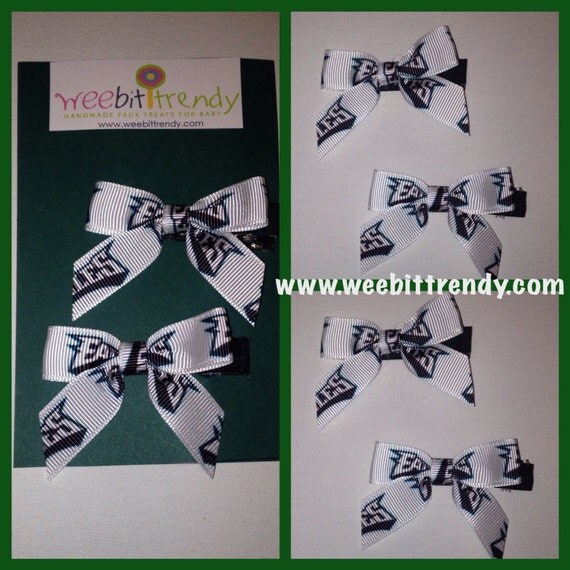 Philadelphia Eagles Hair Clips by weebittrendy on Etsy