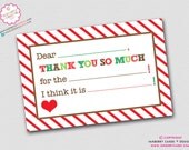 Holiday Stripe - Fill In The Blank - Christmas Thank You Note (Instant Download - Digital Files) Il_170x135