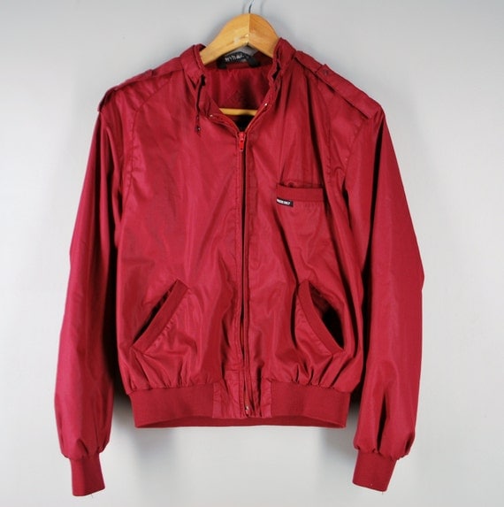 Vintage Members Only Maroon Red Jacket 80's Cafe Racer