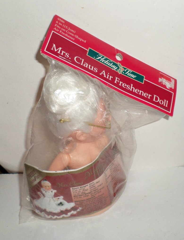Mrs Claus Air Freshener Doll with Crochet Pattern Holiday Time