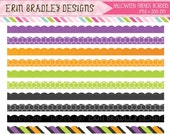 50% OFF SALE Halloween Friends Scalloped Borders Clipart Commercial Use Clip Art INSTANT Download Il_170x135
