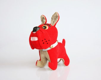 red stuffed dog