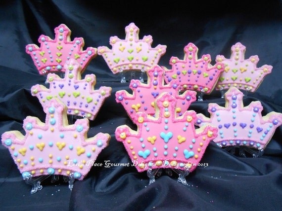 Princess Crown - Tiara Cookie Favors - Crown - Tiara Cookie Favors - Prince Crown Cookie Favors - 1 Dozen Il_570xn